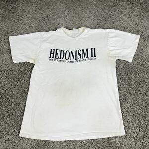 Vintage Hedonism II Jamaica Shirt Mens L Pleasure Comes in Many Forms Adult Club